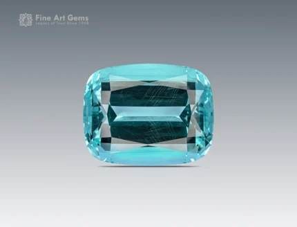 Natural blue topaz with cushion cut from Africa, featuring sky-blue color and fine needle inclusions. Perfect for rings, pendants, and jewelry.