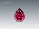 Fine pear-cut rhodolite garnet gemstone pair from Africa.