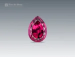 Fine pear-cut rhodolite garnet gemstone pair from Africa.