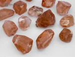 Fine rough golden topaz crystals from Pakistan. Showing warm amber color and natural brilliance.