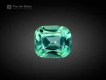 Fine 1.80-carat cushion-cut green tourmaline gemstone from Afghanistan.