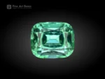 Vibrant 2.90 carat green tourmaline gemstone with fine cushion cut from Afghanistan.