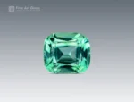 Fine 1.80-carat cushion-cut green tourmaline gemstone from Afghanistan.