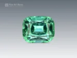Vibrant 2.90 carat green tourmaline gemstone with fine cushion cut from Afghanistan.