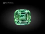 2.25 carat green cushion-cut tourmaline from Afghanistan with bright internal glow.
