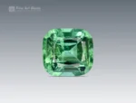 2.25 carat green cushion-cut tourmaline from Afghanistan with bright internal glow.