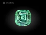 Light mint-green 2.30-carat cushion-cut tourmaline from Afghanistan with clean faceting and fine clarity.
