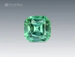 Light mint-green 2.30-carat cushion-cut tourmaline from Afghanistan with clean faceting and fine clarity.