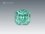 Cushion-cut green tourmaline gemstone, 2.60 carat, vivid color, and fine clarity from Afghanistan.