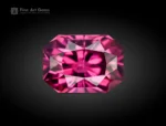 Hot pink budget cut rhodolite garnet from Africa, 1.15 carat, eye-clean clarity.