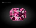 Fine-cut 1-carat cushion-cut rhodolite garnet gemstone from Africa, with vivid pinkish-red color and faceted brilliance for rings, pendants, and jewelry collections.