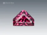 Fancy-cut hot pink rhodolite garnet, 1.25 carats, with bright color and sharp faceting from Africa.