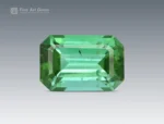 Emerald-cut green tourmaline, 1.90 carats, fine color and clarity from Afghanistan.