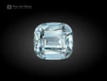 Fine gemmy 15.35 carat cushion-cut aquamarine gemstone with bright icy blue color from Pakistan.