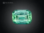 Faceted cushion cut green tourmaline gemstone with rich color from Afghanistan for jewelry use.