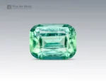 Faceted cushion cut green tourmaline gemstone with rich color from Afghanistan for jewelry use.