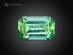 2.40 carat faceted emerald cut green tourmaline gemstone from Afghanistan, suitable for jewelry and collection.