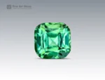 1.60 carat cushion cut green tourmaline gemstone with eye-clean clarity from Afghanistan