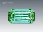 Natural green tourmaline emerald cut 2-carat gemstone from Afghanistan