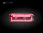 Natural hot pink tourmaline emerald cut 2.75 carat gemstone from Afghanistan