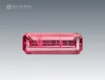Natural hot pink tourmaline emerald cut 2.75 carat gemstone from Afghanistan
