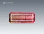 Emerald cut 6.10 carat tourmaline from Afghanistan with natural bi-color effect and clear, vibrant hues