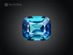 Cushion cut indicolite tourmaline gemstone showing rich blue color from Afghanistan