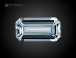 Emerald cut light blue aquamarine gemstone with eye-clean clarity from Pakistan