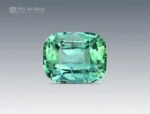 Fine cut mint green tourmaline cushion cut gemstone from Afghanistan, weighing 1.65 carats