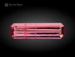 Fine cut pink tourmaline emerald cut gemstone from Afghanistan, weighing 1.20 carats