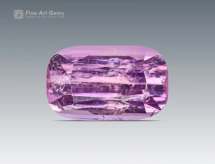 Natural pink topaz cushion cut gemstone from Katlang Mardan district, Pakistan