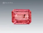 Emerald cut pink vayrynenite gemstones from Shengus, Roundu District, Pakistan