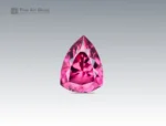Pear shape rhodolite garnet gemstone 0.85 carat pink eye clean natural Africa