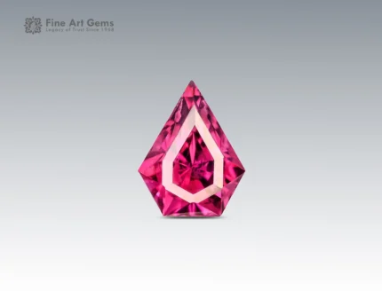 Hot pink kite cut rhodolite garnet natural gemstone 1 carat eye clean Africa