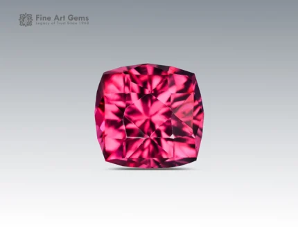 1.20 carat cushion cut raspberry rhodolite garnet gemstone from Africa