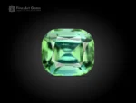 Blue green cushion cut tourmaline gemstone 1.80 ct from Afghanistan, natural, untreated