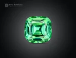 Cushion cut green and blue tourmaline gemstone from Afghanistan with eye-clean clarity