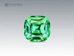 Cushion cut green and blue tourmaline gemstone from Afghanistan with eye-clean clarity