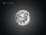 22-carat round-cut white quartz gemstone from Pakistan with eye-clean clarity