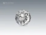 22-carat round-cut white quartz gemstone from Pakistan with eye-clean clarity