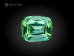 Blue green tourmaline cushion cut gemstone from Afghanistan