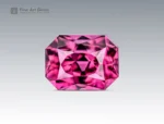 Raspberry color cushion cut rhodolite garnet gemstone from Africa