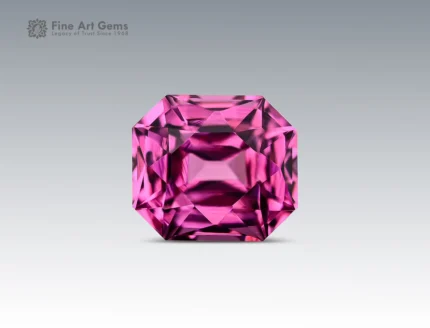 Raspberry color cushion cut rhodolite garnet gemstone from Africa