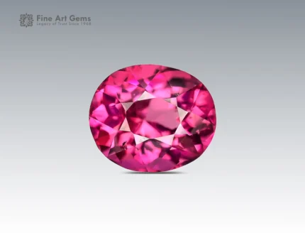 Oval cut hot pink rhodolite garnet natural gemstone 0.75 carat eye clean Africa