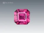 1.45 ct asscher cut rhodolite garnet gemstone with raspberry color from Africa