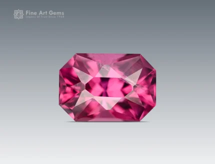 1.60 ct cushion cut rhodolite garnet gemstone with raspberry color from Africa
