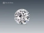 Round cut natural quartz gemstone 3.15 carat, white color, untreated, Pakistan