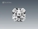 12.20 carat asscher cut quartz gemstone from Pakistan with eye-clean clarity and bright white color