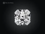 12.20 carat asscher cut quartz gemstone from Pakistan with eye-clean clarity and bright white color