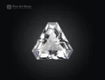 9.50 carat trilliant cut quartz gemstone from Pakistan with eye clean clarity and bright white color
